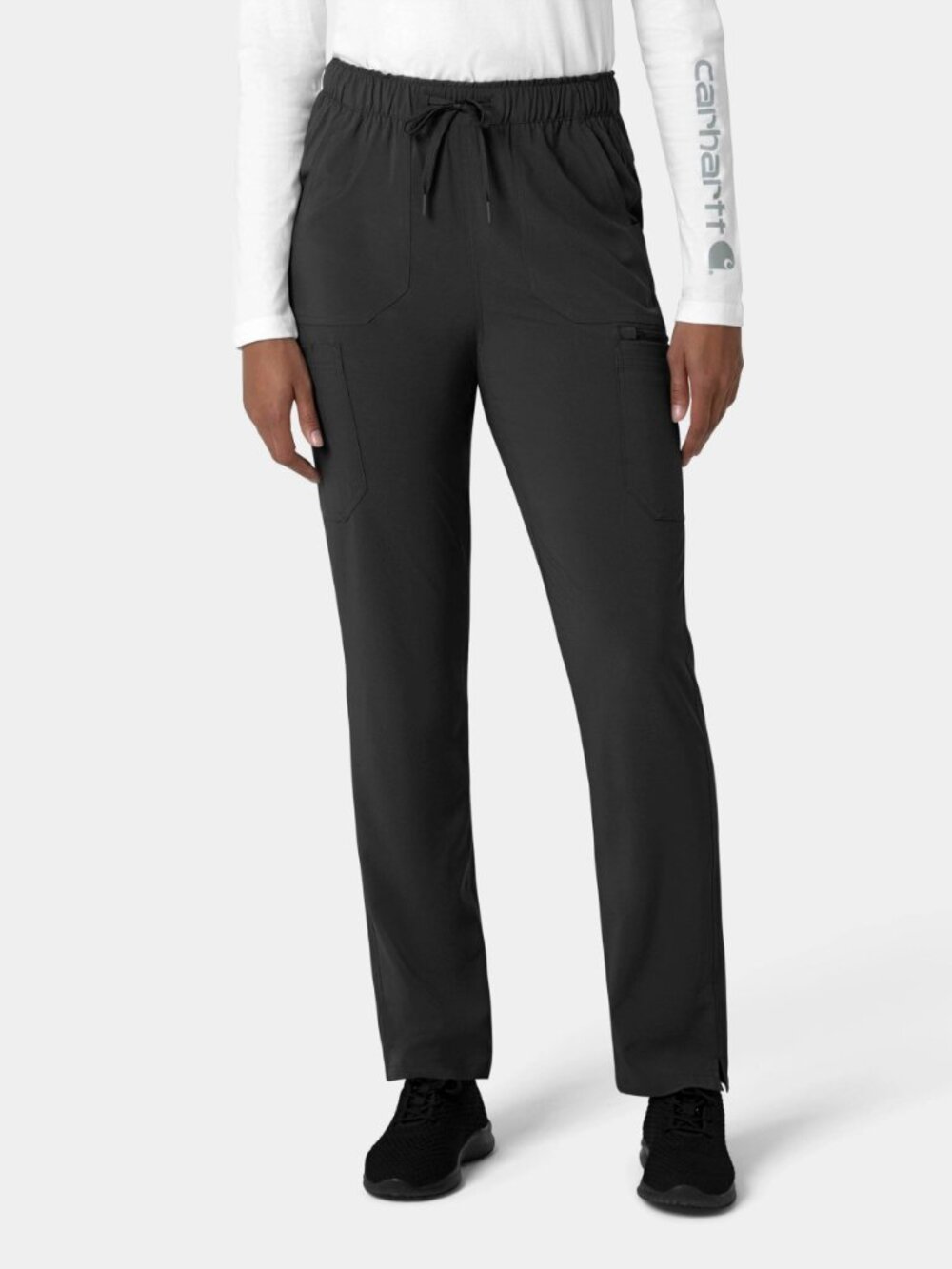 Carhartt Women's Black Force Cross-Flex Straight Leg Cargo Scrub Pants Size XL